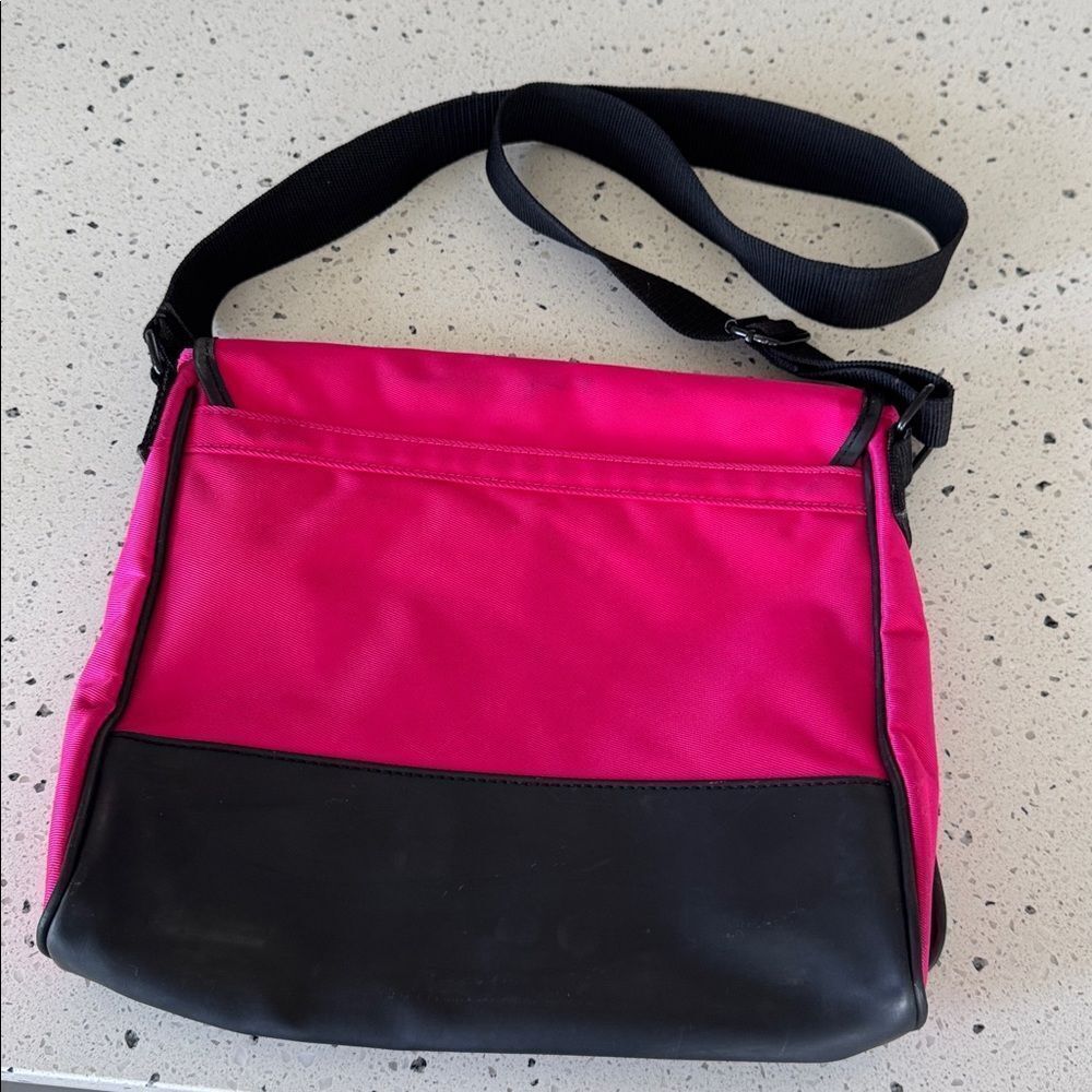 Polo Sport by Ralph Lauren Vintage 90’s Pink Black Messenger Bag Crossbody Retro - Picture 2 of 16